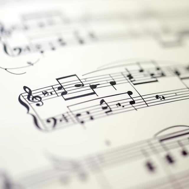 Close-up van maatwerk bladmuziek