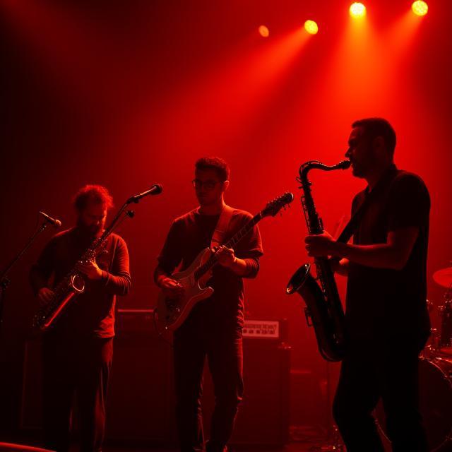 Jazzband tijdens live sessie